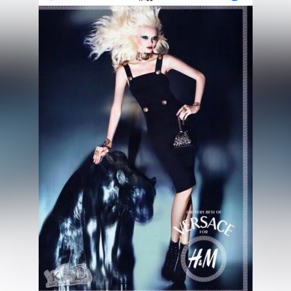 Authentic Versace collaboration with H&M 2011 collection Black Dress sz 6 - Picture 2 of 12